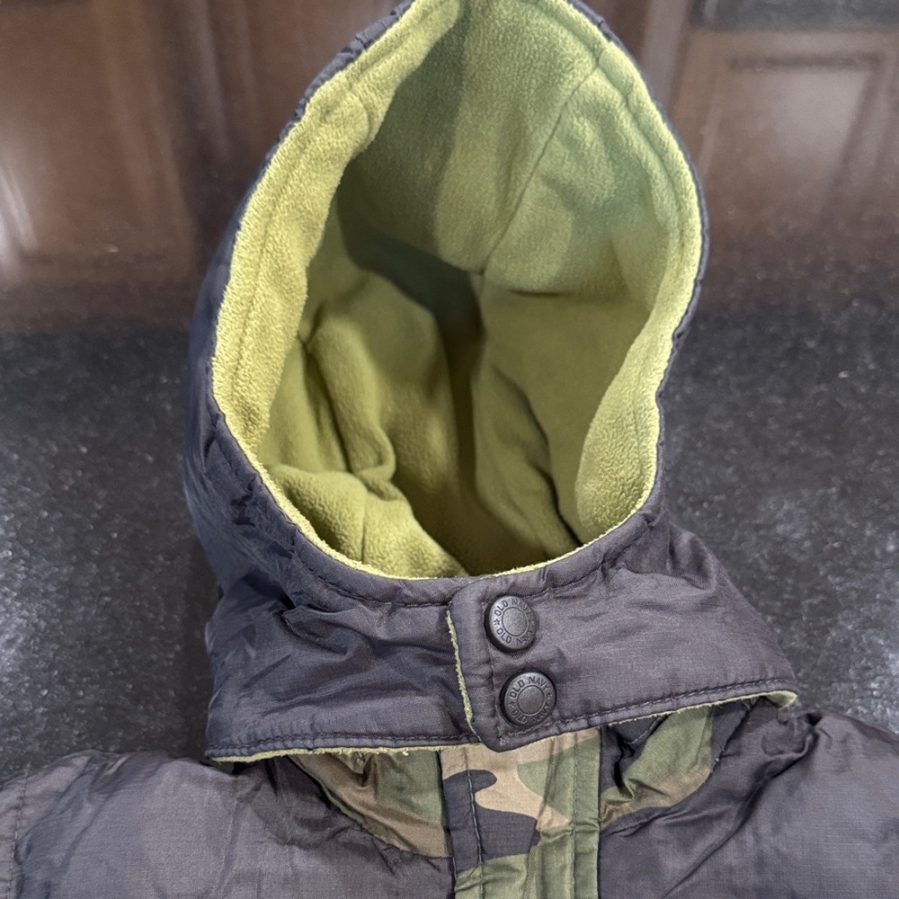 Boys Green and Black Camouflage Jacket - Picture 2 of 11